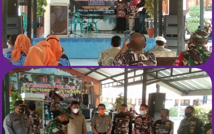 Sat Binmas Polres Majalengka Hadiri HUT FKPPI Ke 43 Sekaligus Sambut HUT TNI Ke 76