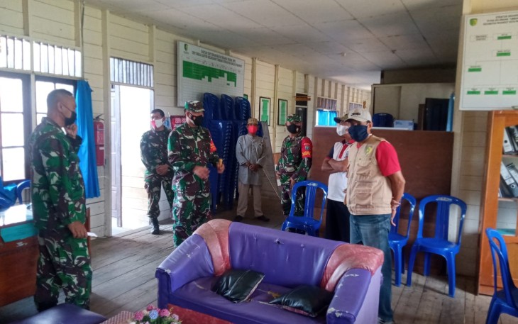 Kunjungi Dua Posko PPKM di Kecamatan Pahandut, Ini Pesan Dandim