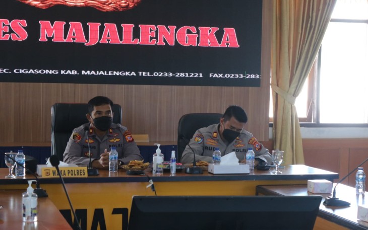 Waka Polres Majalengka Hadiri Zoom Meeting Dalam Rangka Silaturahmi Kamtibmas Polda Jabar