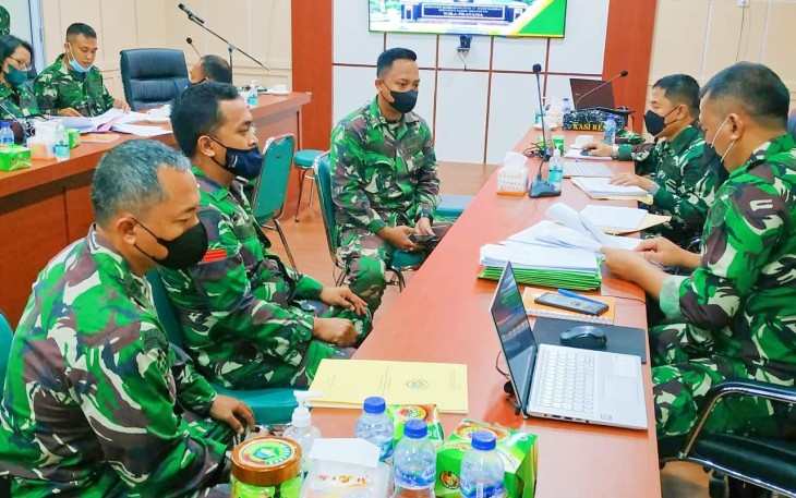 Korem 033/WP Terima Kunjungan Tim Wasrik Current Audit Dari Itjen TNI