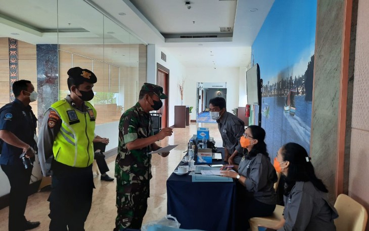 Kodim Palangka Raya Bersama Satgas Gabungan Covid 19 Sosialisasikan Inmendagri Nomor 62 Tahun 2021 