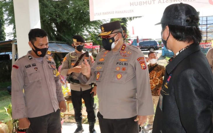 Kapolda Bengkulu Pantau Pos PPKM Perbatasan