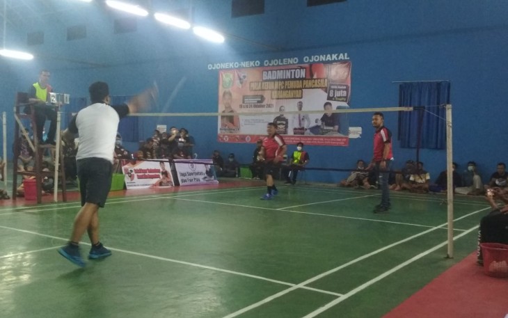 Exibition Grand Final Turnamen Badminton Piala Ketua MPC Pemuda Pancasila Kabupaten Karanganyar.