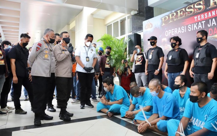 Kapolda Jateng pimpin langsung Konfrensi Pers ungkap hasil Operasi Sikat Jaran Candi, Selasa (2/11/2021)