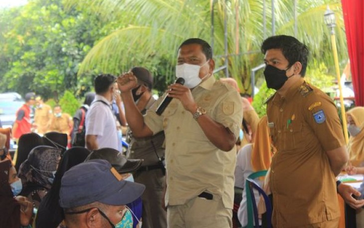  Bupati bersama Wabup BU Sambangi Gebyar Vaksinasi Kecamatan Air Padang