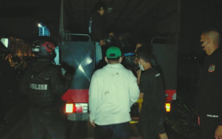 Sembilan Orang Remaja  Di Amankan Tim Maung Galunggung Polres Taskot, Yang Lagi Pesta Miras Di Purbaratu.