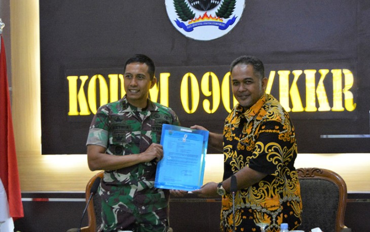 Dandim Kutai Kartanegara saat Terima Kunjungan Pengurus PGI Wilayah Kukar