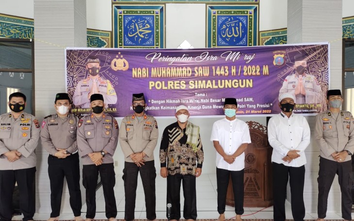 Polres Simalungun Peringati Isra' Mi'raj
