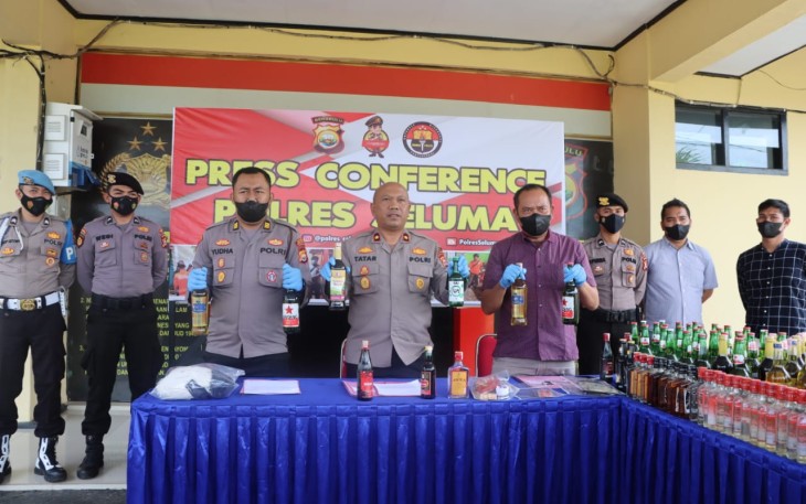 Polres Seluma saat rilis hasil Ops Pekat Nala II
