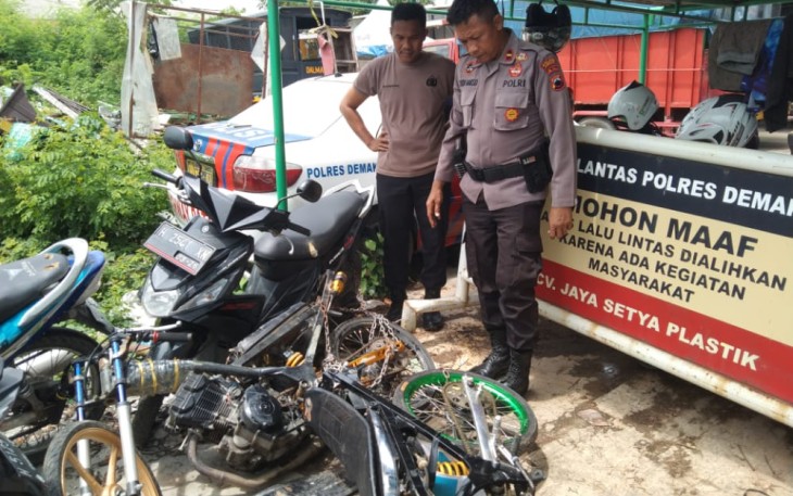 Sepeda Motor Balap Liar Diamankan Polisi 