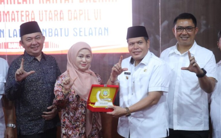 Wabup Labusel saat Sambut Kunjungan DPRD Sumut Dapil Vl