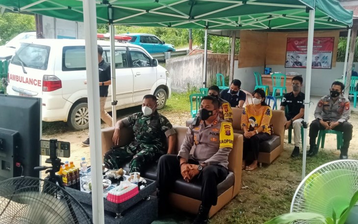 Pabung Gumas Hadiri Kegiatan Vicon Kapolri Dalam Rangka Akselerasi Vaksinasi Serentak 