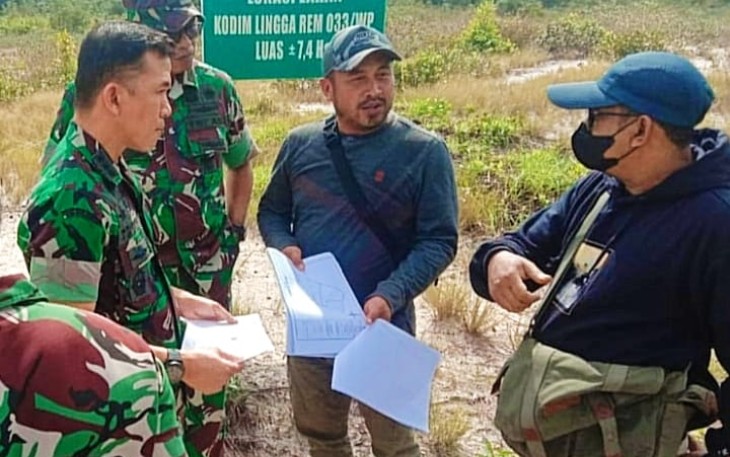 Dandim 0315/Tanjungpinang saat Tinjau Langsung Lokasi Lahan Rencana Pembangunan Makodim Lingga