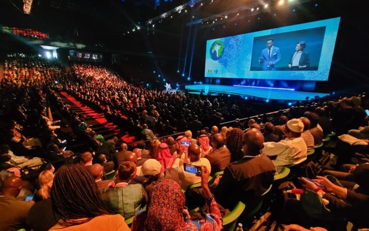 Pembukaan World Water Forum (WWF) ke-9 di Dakar Arena, Dakar, Senegal pada Senin (21/3/2022). 