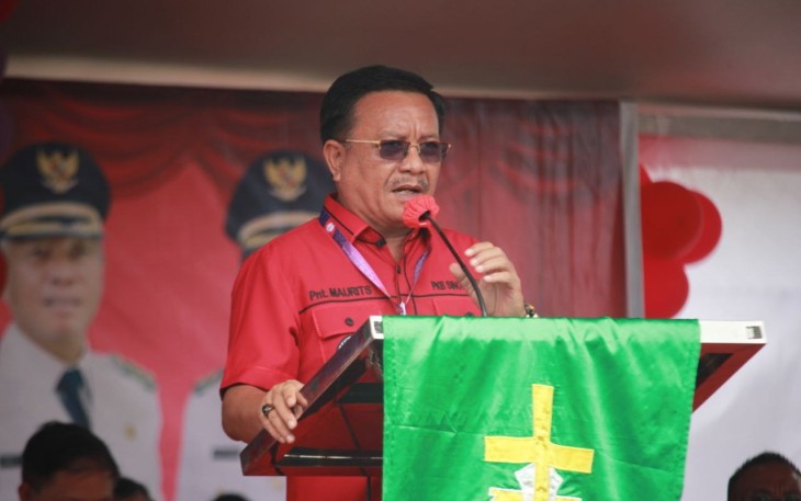 Walikota Bitung saat memberikan sambutan