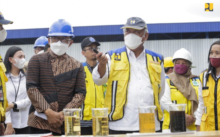 Menteri Basuki saat tinjau pengelolaan TPA Sampah Supit Urang