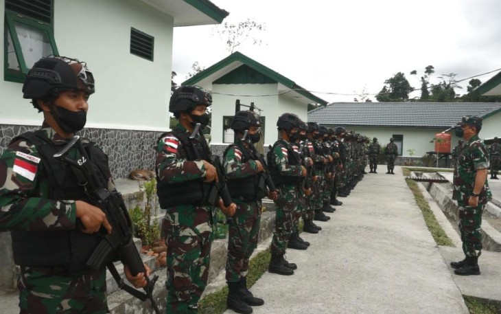 Penyambutan kunjungan Waasops Kasad 