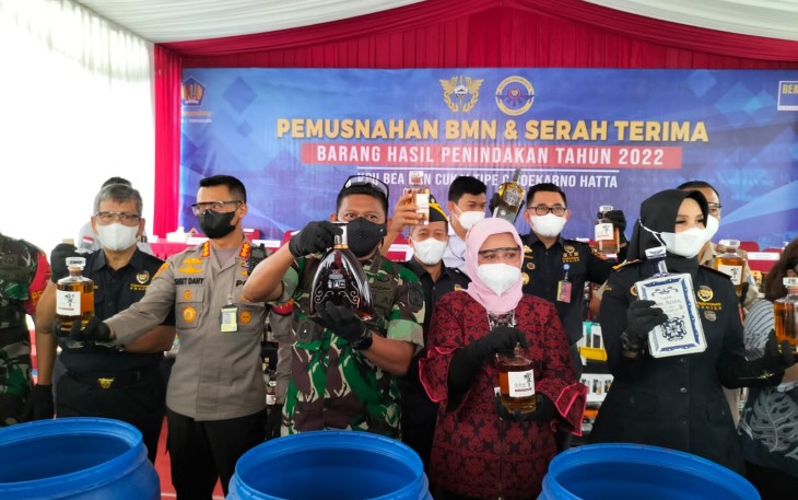 Dandim 0506/Tgr saat Hadiri Pemusnahan BMN Bea Cukai Soekarno Hatta