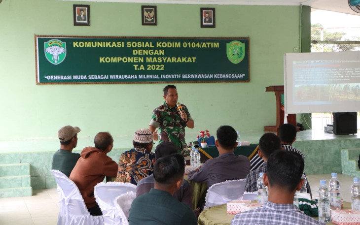 Pasi Ter Lettu Inf Syahrial saat Komunikasi Sosial dengan Komponen Masyarakat 