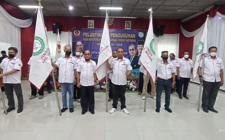 Pengurus PORDI Jawa Timur Beserta Lima Kabupaten/Kota saat Dikukuhkan, Sabtu (20/8/2022), di gedung KONI Jatim. 