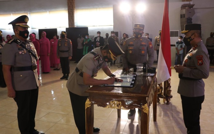 Prosesi Sertijab Dir Reskrimsus Polda Bengkulu