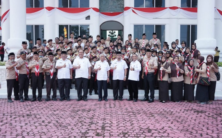 Bupati Asahan Lepas Kontingen Jambore Nasional ke XI Tahun 2022 Cibubur