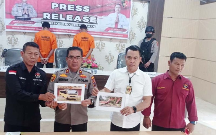 Satreskrim Polres Pasaman saat Sikat Pelaku Tambang Tanpa Izin
