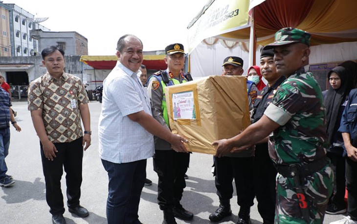 Forkopimda Kabupaten Asahan saat Hadiri Open Hause di Kediaman Danlanal TB/AS