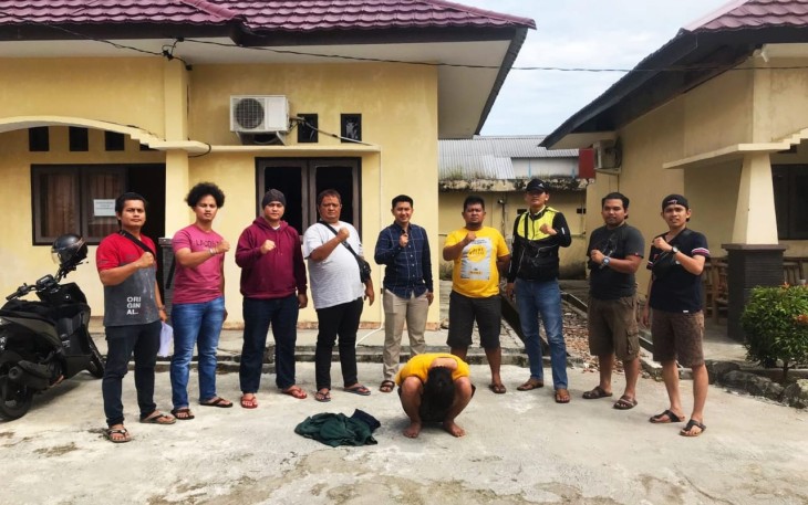 Tersangka saat diamankan