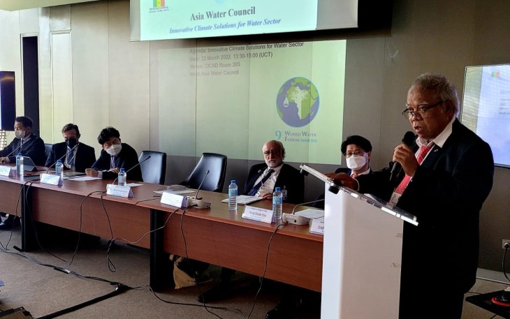 Menteri Basuki dalam Asia Water Council High – Level Panel  yang merupakan rangkaian kegiatan World Water Forum (WWF) ke-9 di Dakar, Senegal pada Selasa (22/3/2022). 