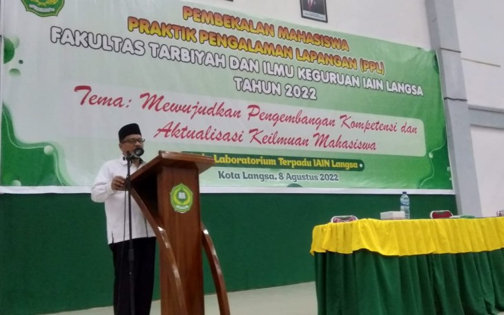 Rektor IAIN Langsa Dr. Basri, MA saat sambutan