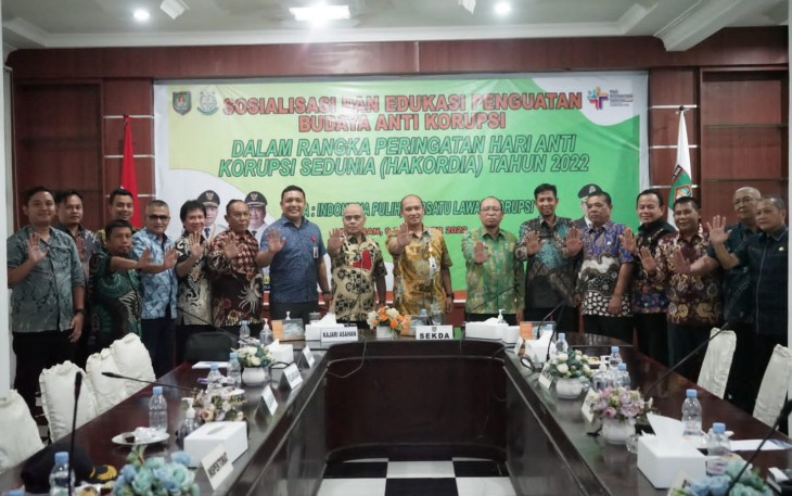 Sekda Kabupaten Asahan saat Buka Sosialisasi dan Edukasi Penguatan Budaya Anti Korupsi