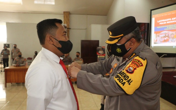 Karo Ops Polda Bengkulu saat Pimpin Latpraops Antik Nala 2022