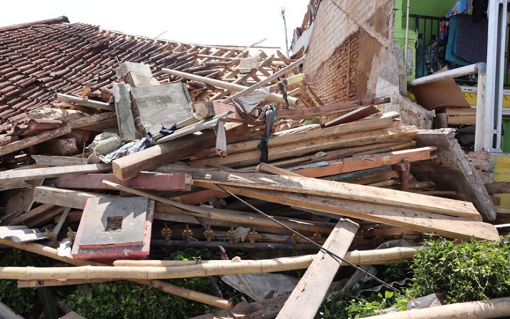 Kerusakan dampak gempa Cianjur