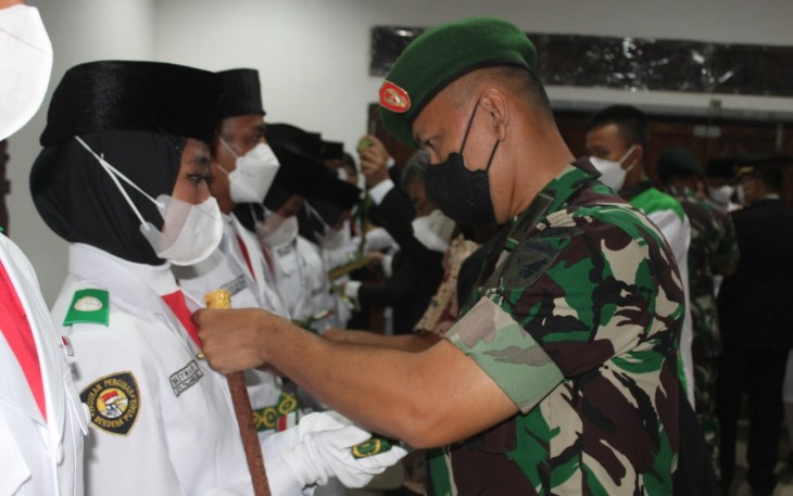 Dandim saat Hadiri Pengukuhan 72 Anggota Paskibraka Tingkat Kota Palangka Raya 