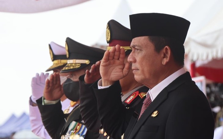 Gubernur Ansar saat Hadiri Upacara Peringatan HUT ke-77 TNI di Tanjungpinang