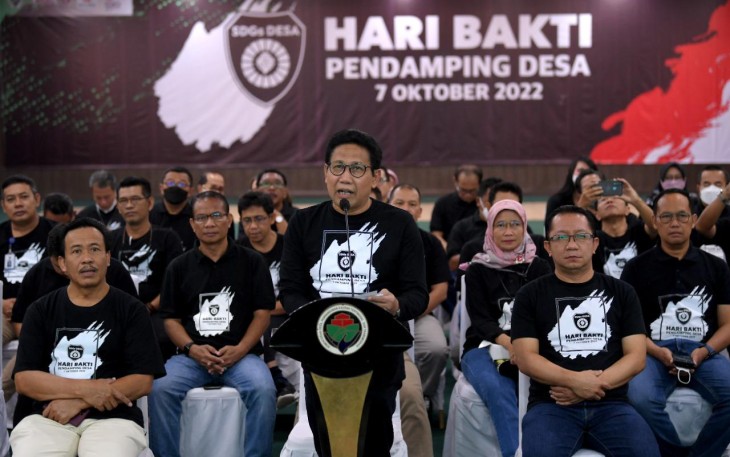 Gus Halim, sapaan akrab Abdul Halim Iskandar dalam acara puncak Hari Bakti Pendamping Desa di Jakarta, Jumat (7/10/2022).