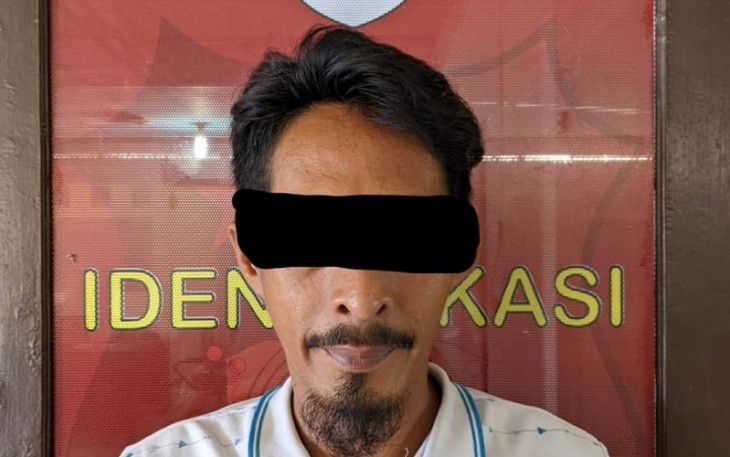 Tersangka saat diamankan