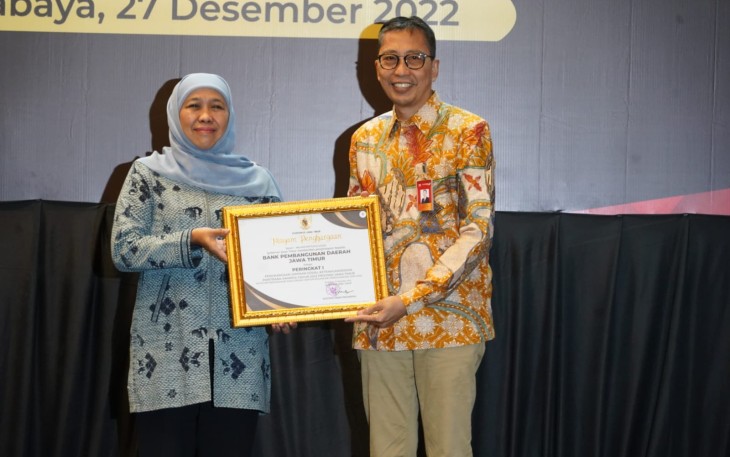 Bank Jatim saat Raih Penghargaan Paritrana Award