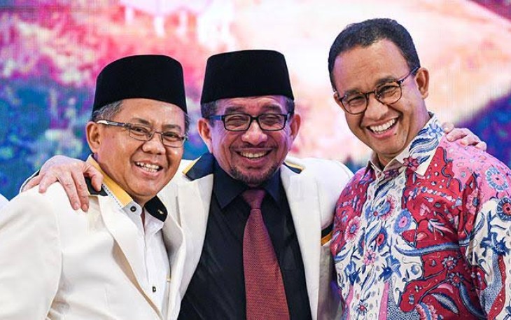 Anies Baswedan saat bersama politisi PKS