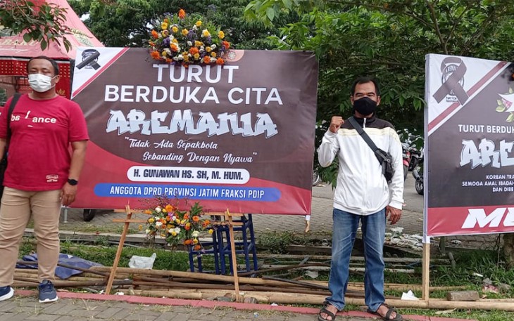 Pewarta klikwarta.com, saat meninjau sekitar lokasi Area Stadion Kanjuruhan, Rabu (5/10/2022)