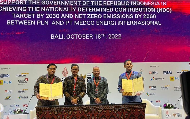 MedcoEnergi dan PLN saat Teken MoU Studi Pengembangan Sumber Energi Terbarukan