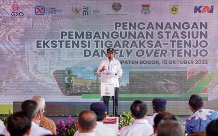 Menteri Perhubungan RI Budi Karya Sumadi di Kabupaten Bogor, Sabtu (15/10).