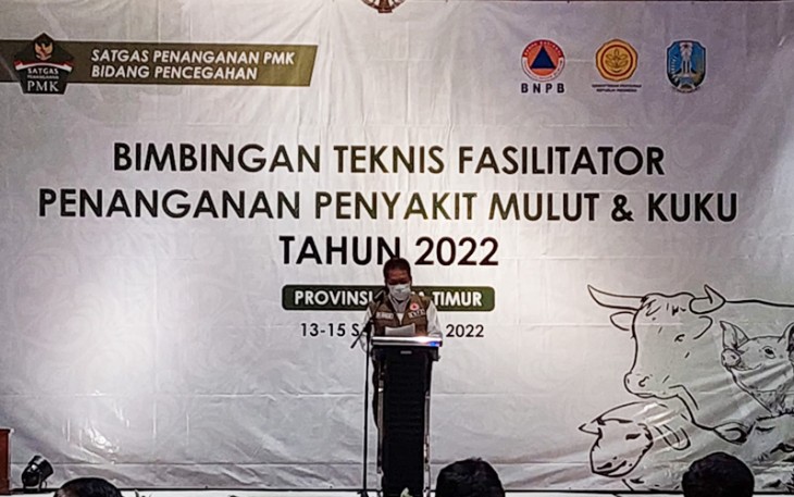 Direktur Kesiapsiagaan BNPB Pangarso Suryotomo saat memberi sambutan