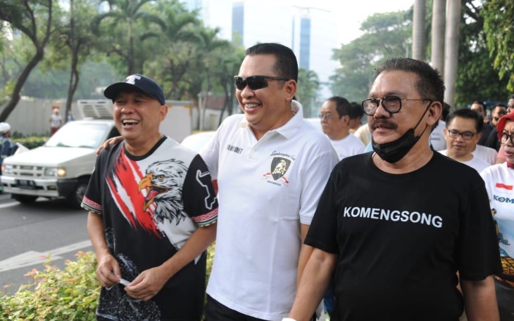 Ketua MPR RI Bamsoet saat Tinjau Kesiapan Kejuaraan Dunia Panjat Tebing 2022, di Jakarta, Minggu (18/9/22).