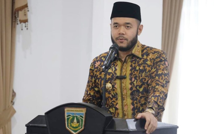 Wali Kota Fadly Amran saat sampaikan capaian kerja dan prestasi, berlangsung di Pendopo Rumah Dinasnya, Senin (10/10/2022).