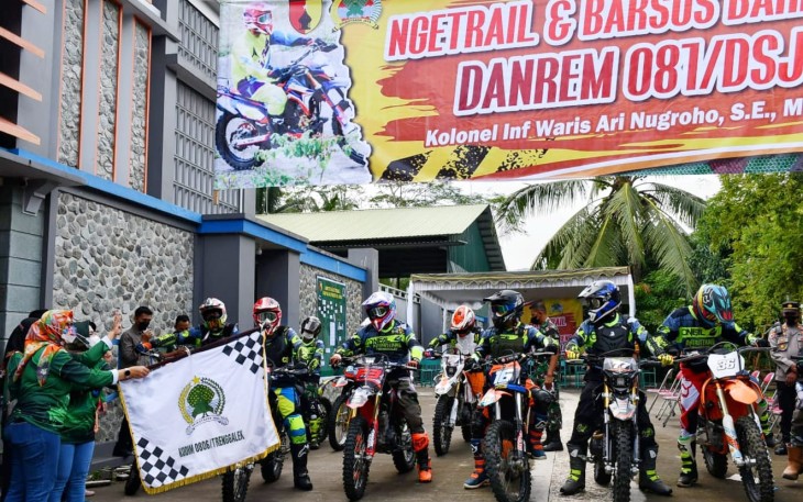 Ngetrail dan Baksos Bareng Danrem