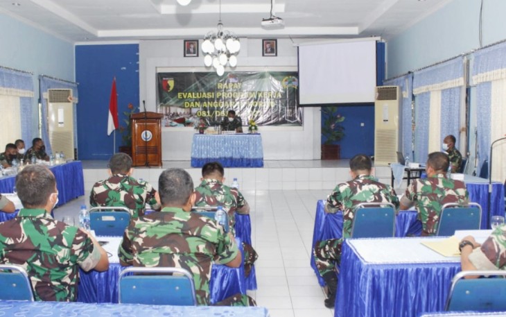 Danrem 081/DSJ Pimpin Rapat Evaluasi Progja dan Anggaran TA 2021