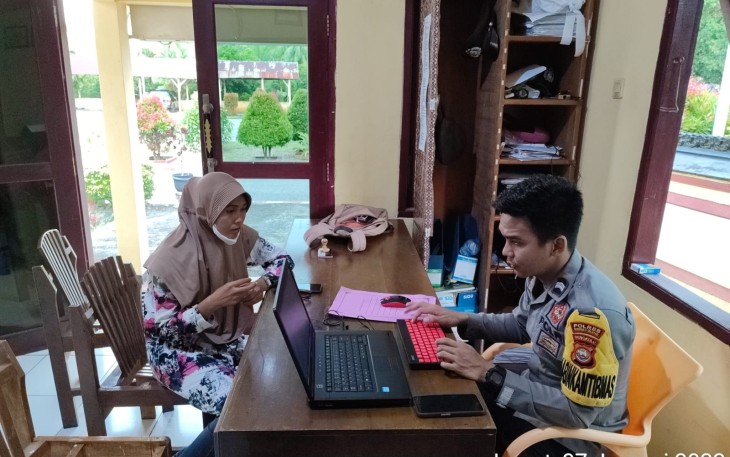 Korban saat melapor