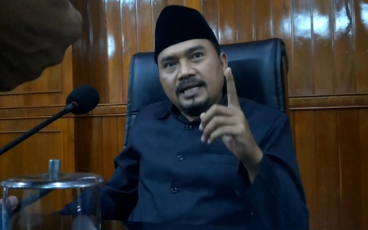 Agus Cahyono, Wakil Ketua DPRD Kabupaten Trenggalek, saat dikonfirmasi setelah rapat paripurna, Rabu (12/1/2022) (Foto : Hardi Rangga, klikwarta.com).